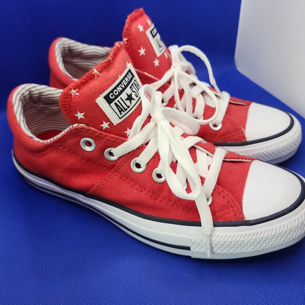 Converse Chuck Taylor All Star Red/White/Blue 4th July/Stars Women Sz 7 USA 2001